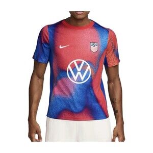 Size M Nike USMNT Academy Pro Pre-Match Short Sleeve Slim Top Men FJ2734-101